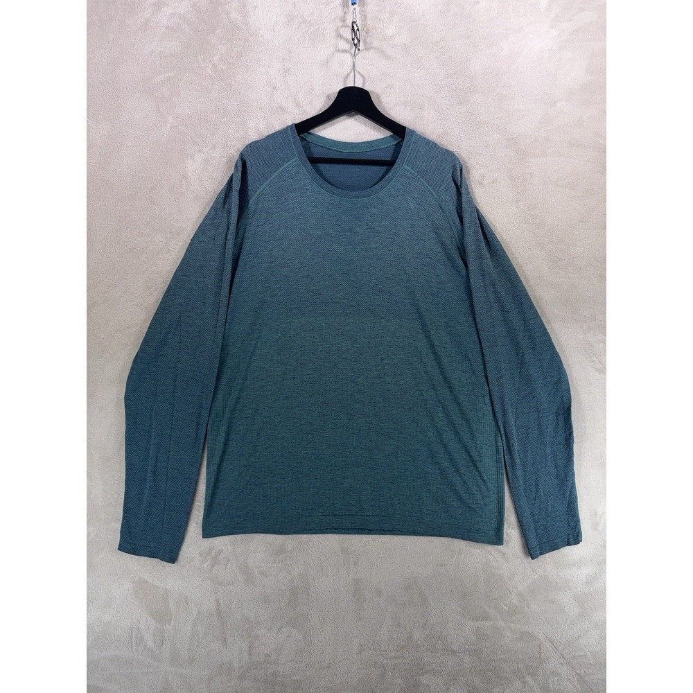 Lululemon Metal Vent Tech Long Sleeve Shirt Mens XXL Blue Seamless Running‎
